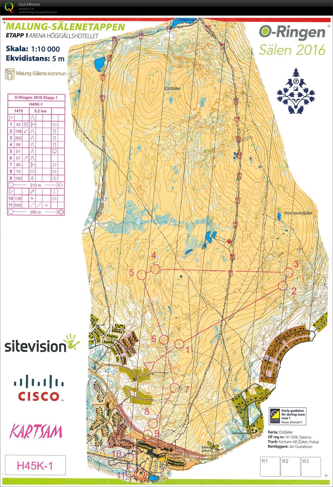 O-Ringen, Sälen, etapp 1 (2016-07-24)