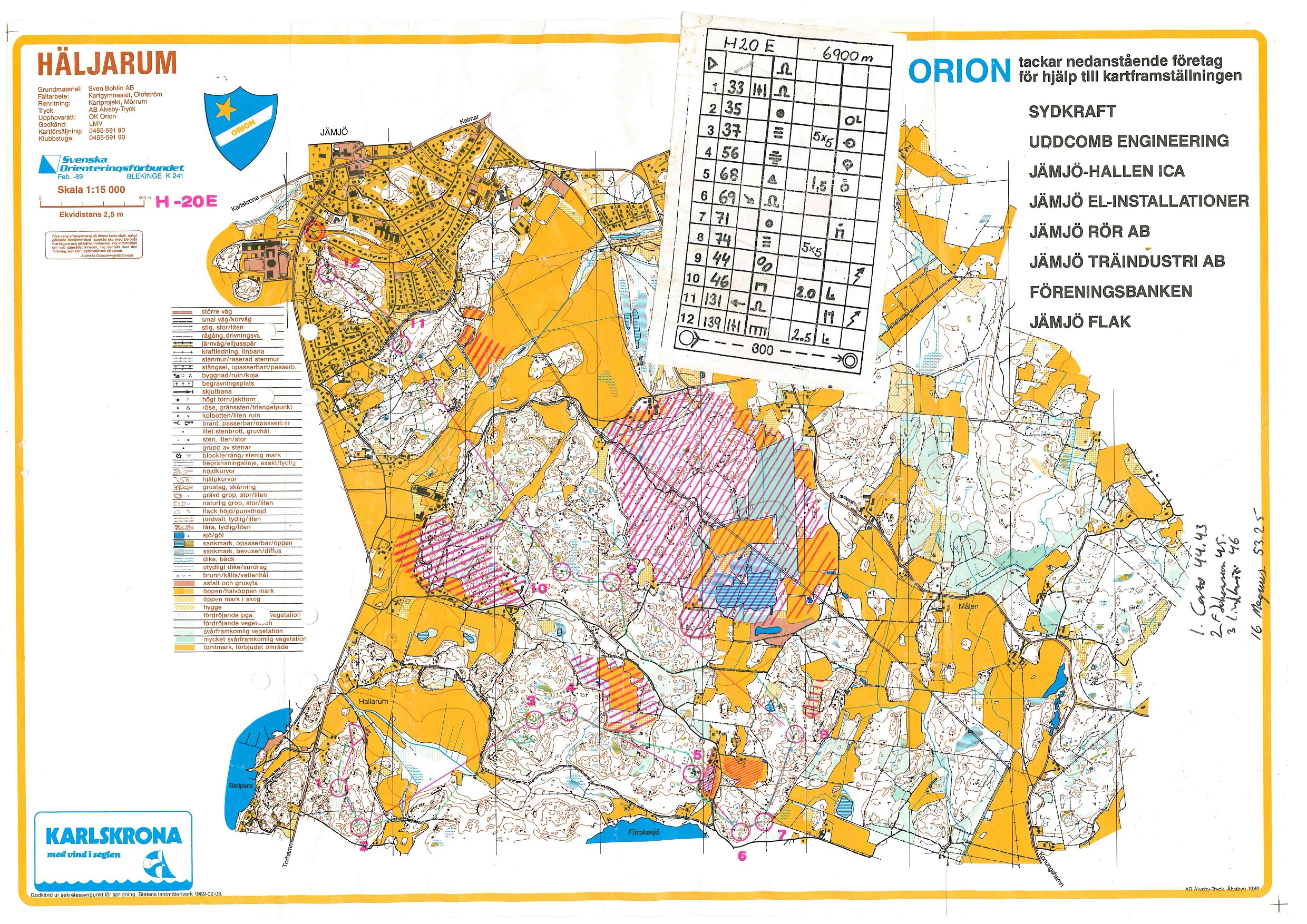 Orion sprint (26/03/1989)